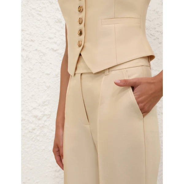 Zimmermann Valiant Wool Silk Flare Pant, view 5