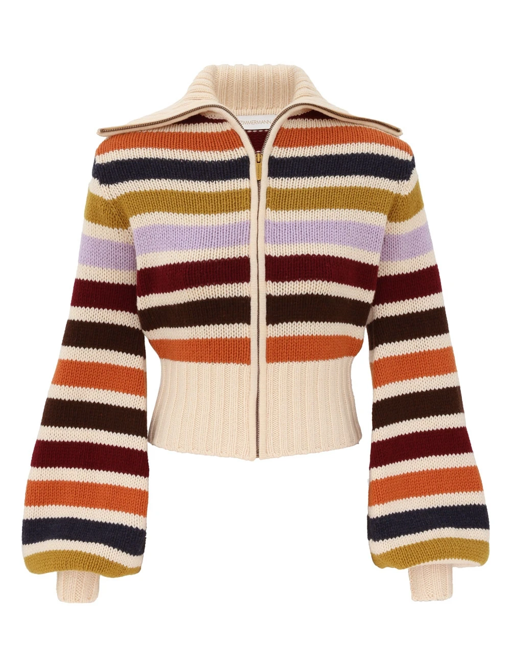 Zimmermann Valiant Wool Striped Bomber | Ready to Wear Collection Luxury Shoes Zimmermann Valiant Wool Striped Bomber Jacket