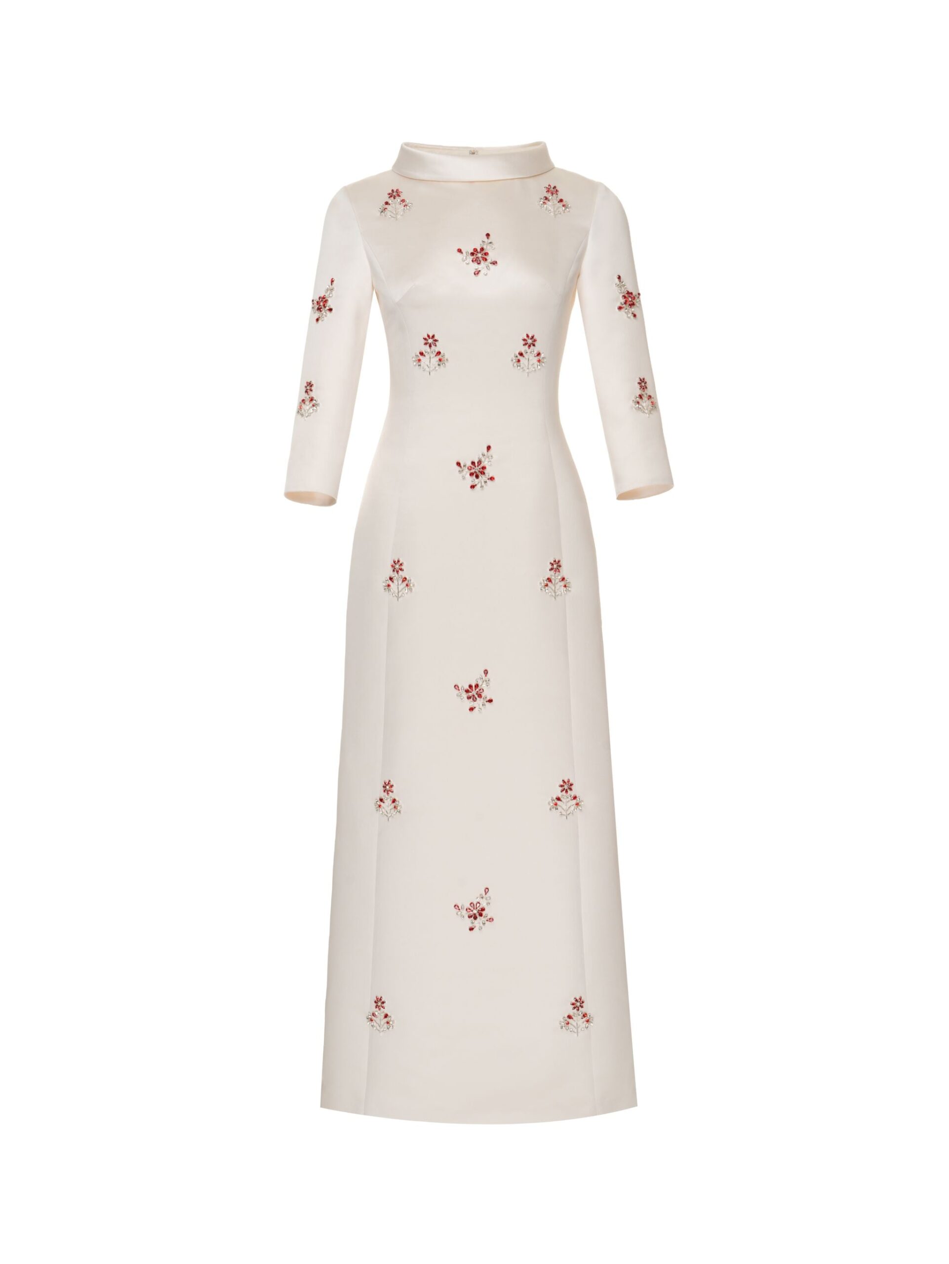 Brianna Full Length Dress in Ivory Duchesse