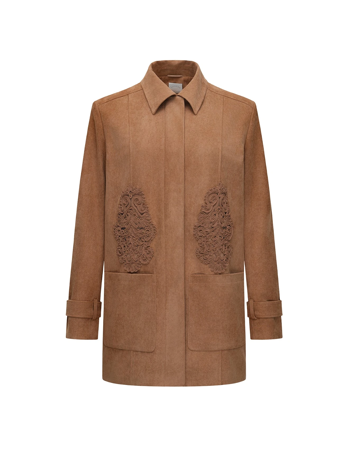 Bobby Coat in Brown Suede