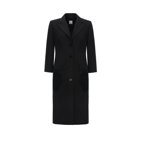 Hindy Coat in Black Linen