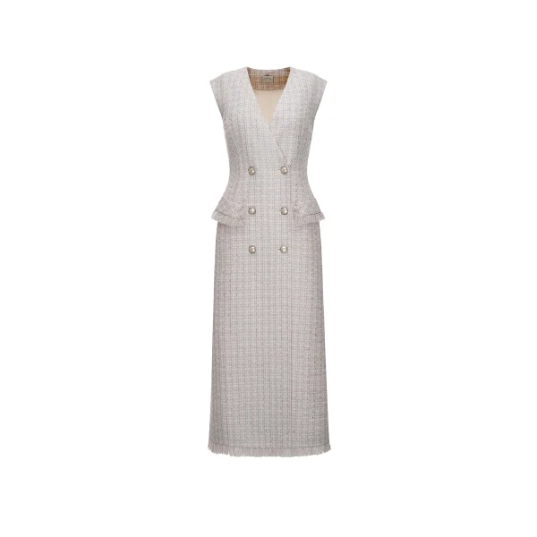 Kimberly Coat in Off White Tweed