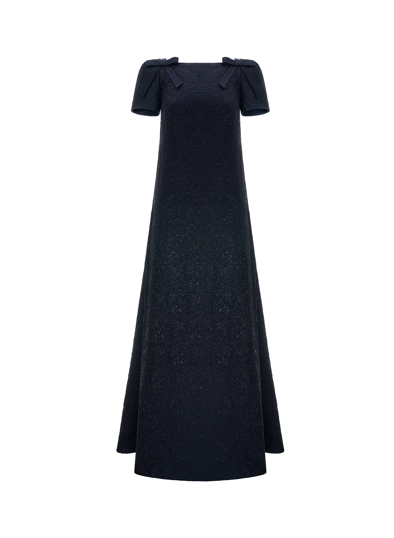 Chloe Gown in Navy Cloque
