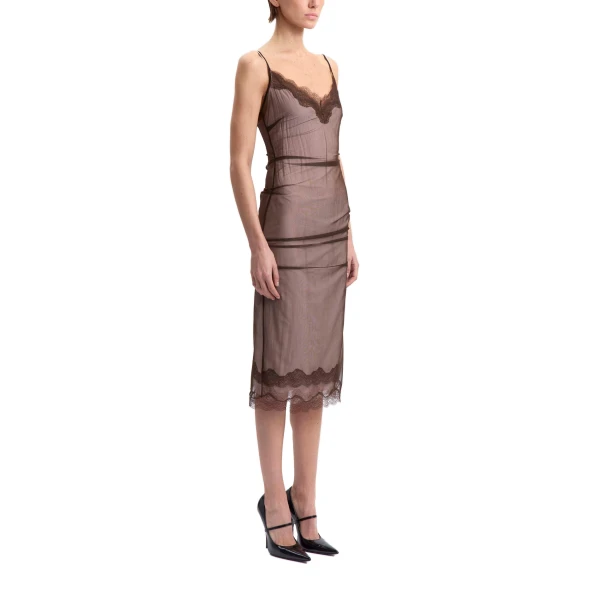 16 Arlington Blush Pink and Chocolate dress