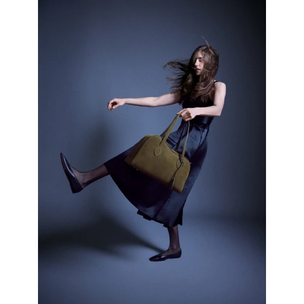 Green ATP Atelier top handle bag