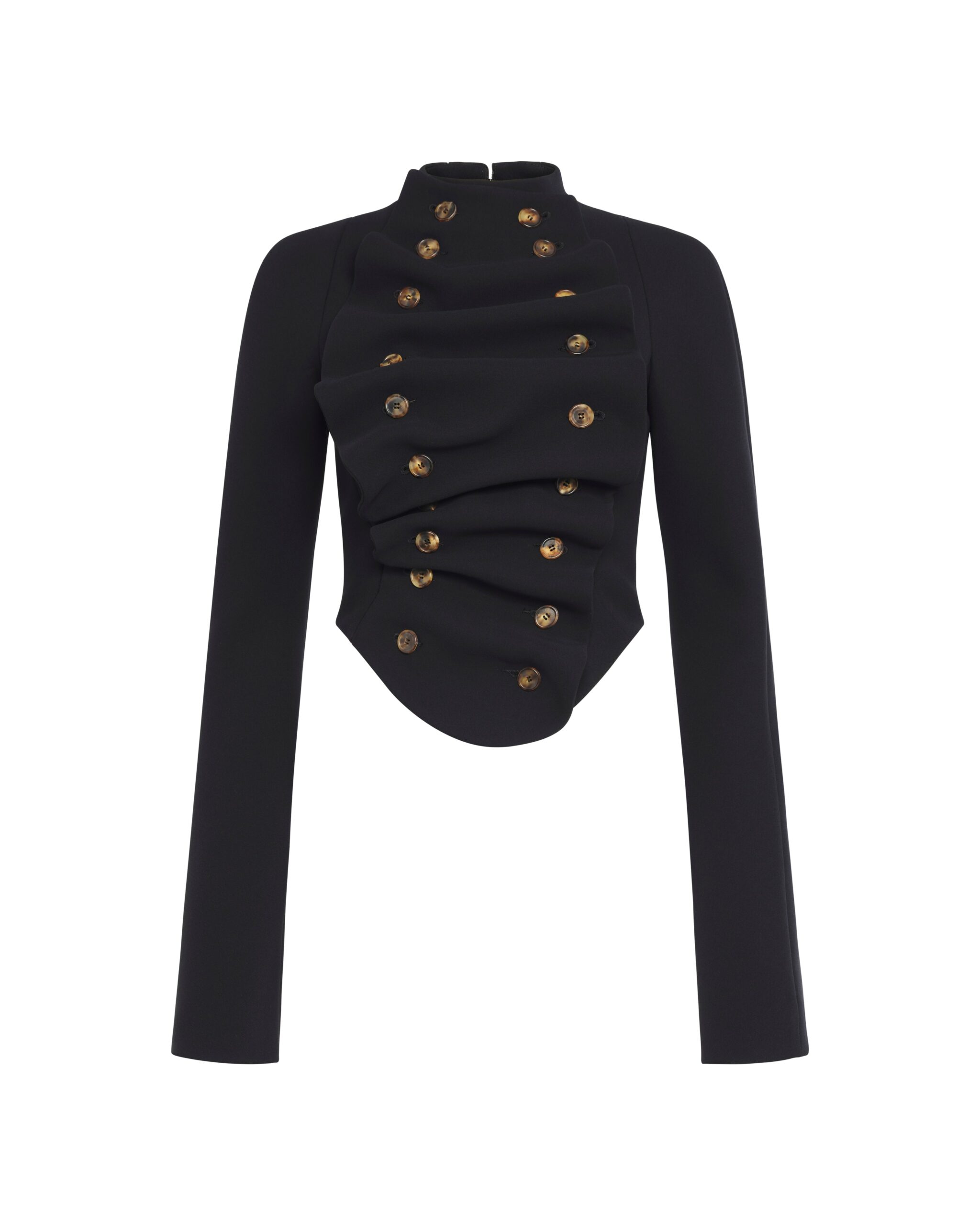 A.W.A.K.E. MODE jacket The Bib-Front Structured Jacket Black A.W.A.K.E. MODE jacket