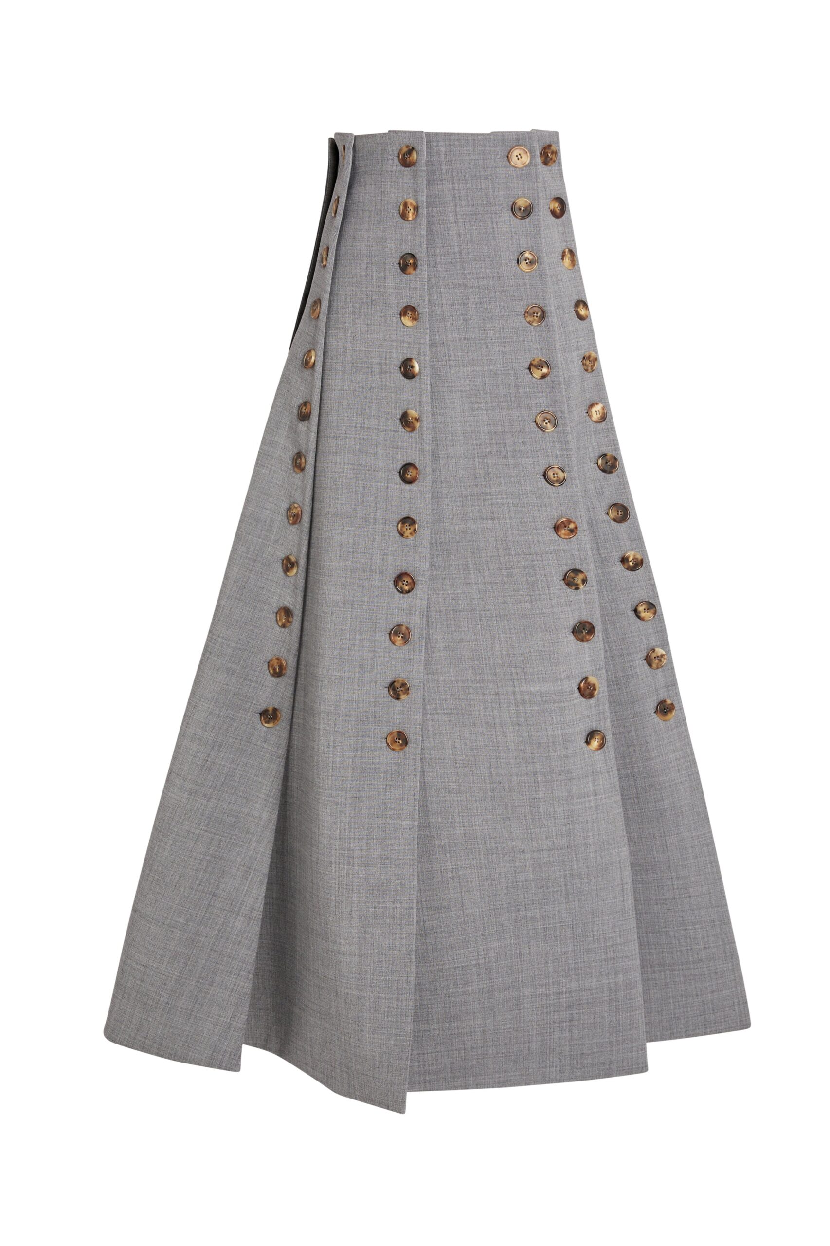 A.W.A.K.E. MODE skirt The Multi Panel Skirt With Buttons Mid Grey A.W.A.K.E. MODE skirt