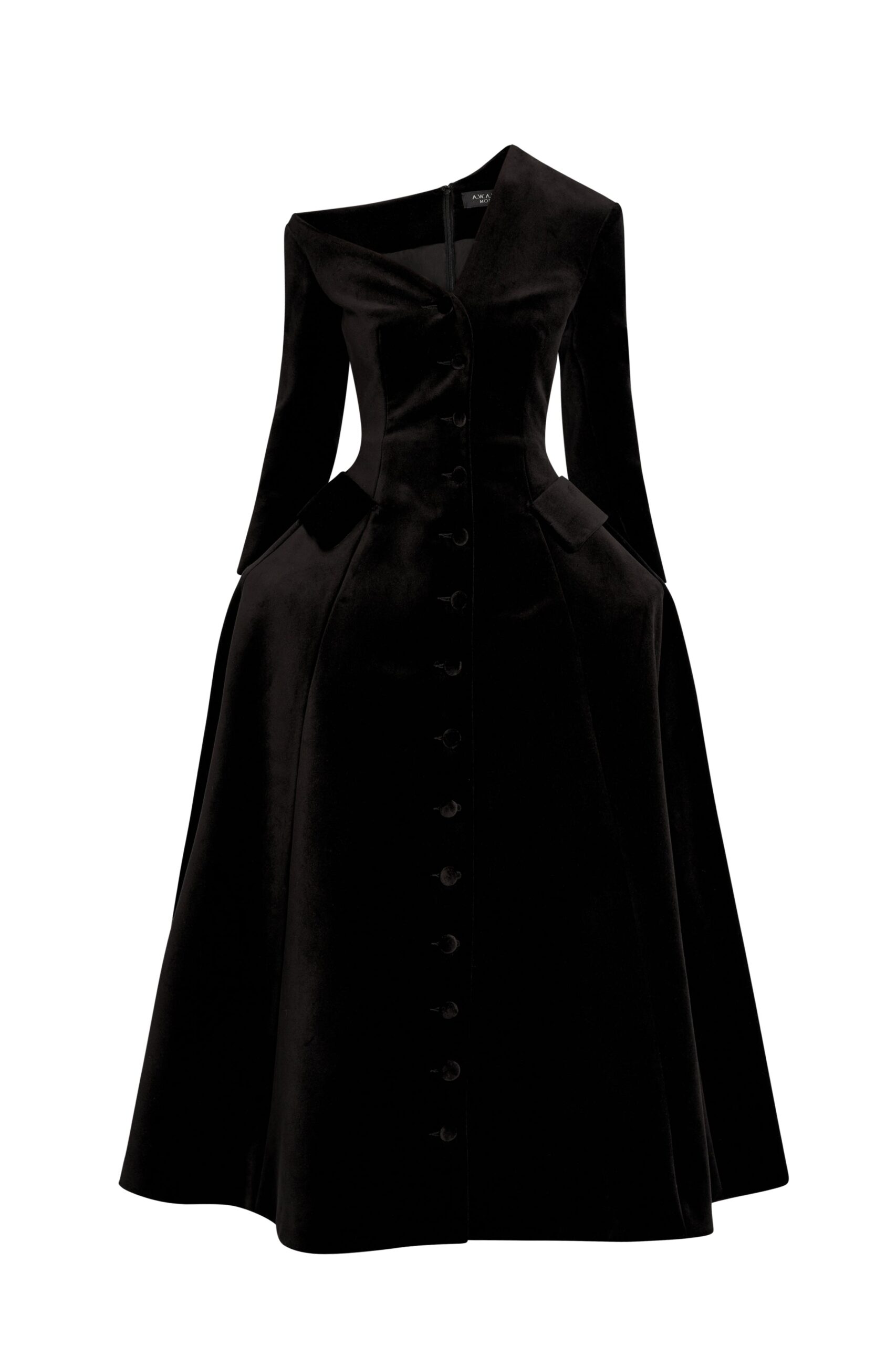 A.W.A.K.E. MODE dress The Off Shoulder Basque Dress Black A.W.A.K.E. MODE dress