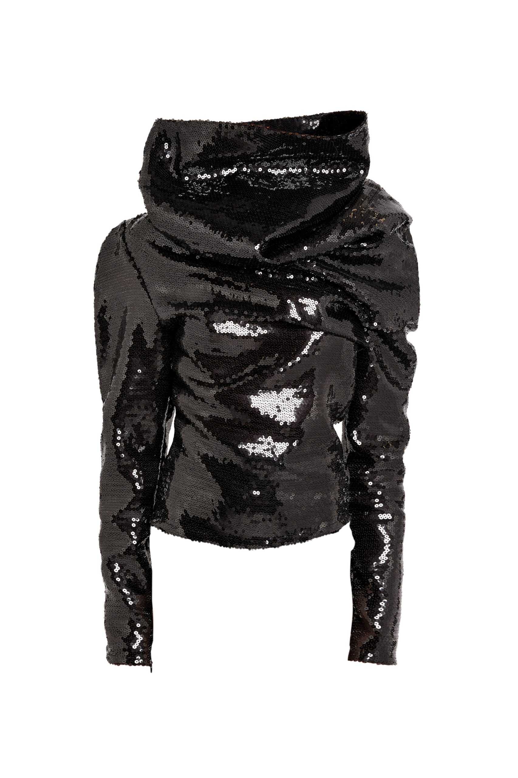 A.W.A.K.E. MODE top The Sequin High Neck Longsleeve Top Black A.W.A.K.E. MODE top