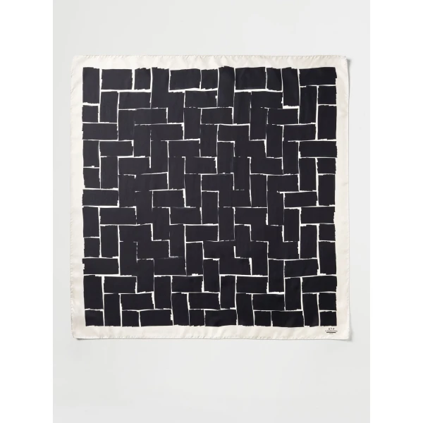 Bellagio in Black White Silk Scarf - Image 3