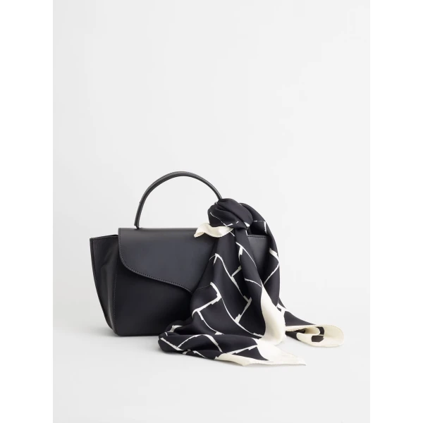 ATP Atelier Bellagio in Black White Silk Scarf