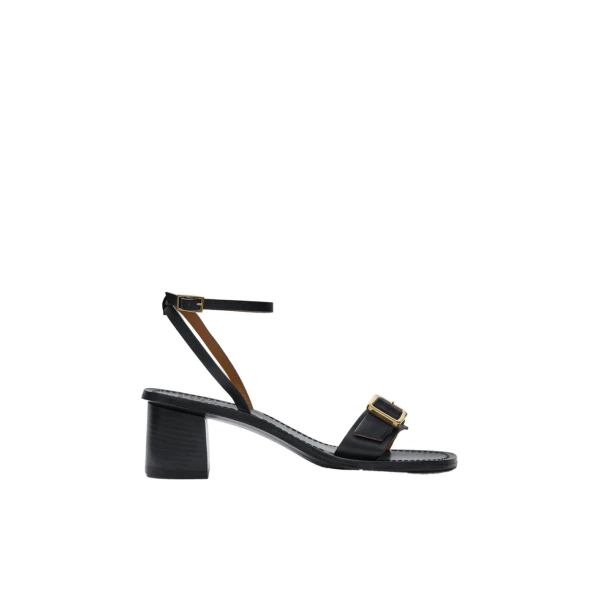 Mori in Black Ankle Strap Sandals