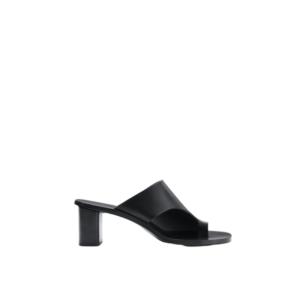 ATP Atelier Rosate in Black Cutout Heeled Sandals