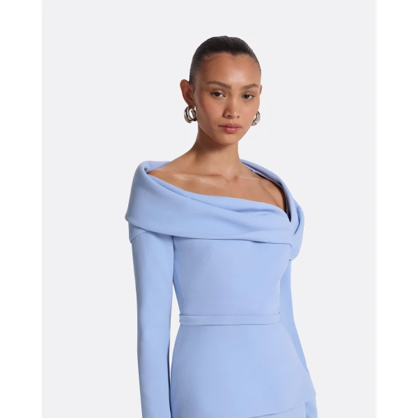 Safiyaa Andra Carolina Blue Long Dress