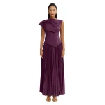 Acler Cornmore Midi Dress in Blackcurrant