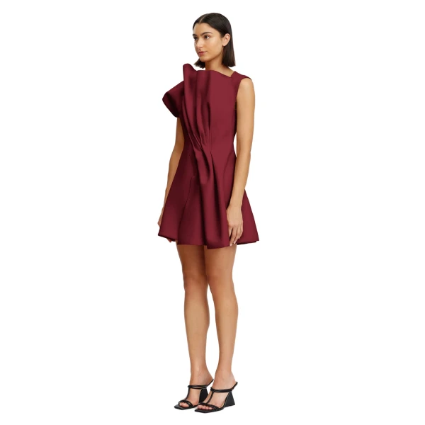 Acler Hawkley Mini Dress in Mahogany, view 2