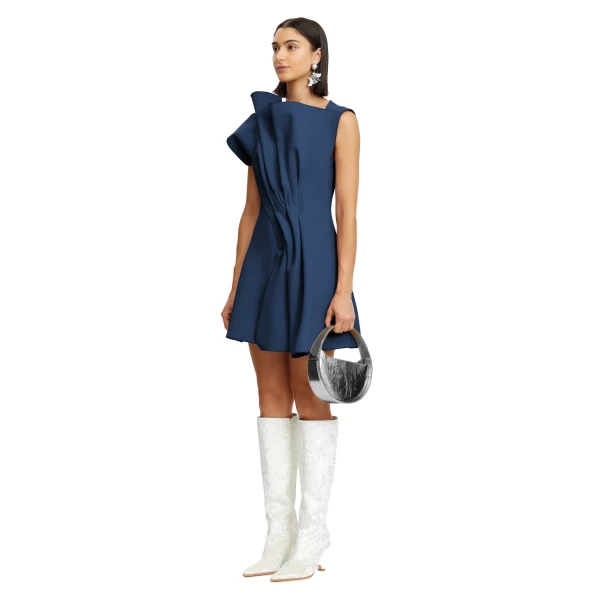 Acler Hawkley Mini Dress in Misty Blue, view 2
