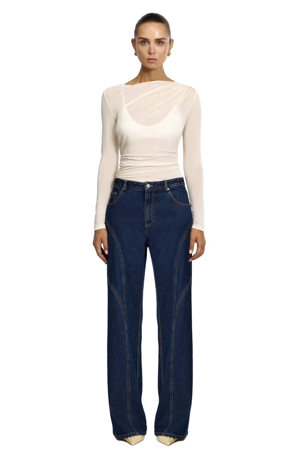 Acler Heath Jean in Indigo, Blue Pants