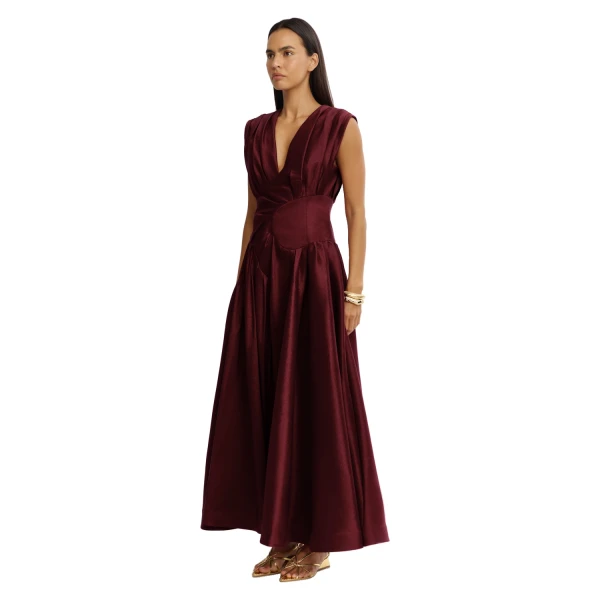 Acler Innoxhill Maxi Dress in Mahogany, view 2