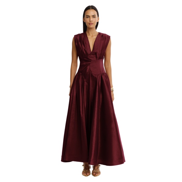 Acler Innoxhill Maxi Dress in Mahogany