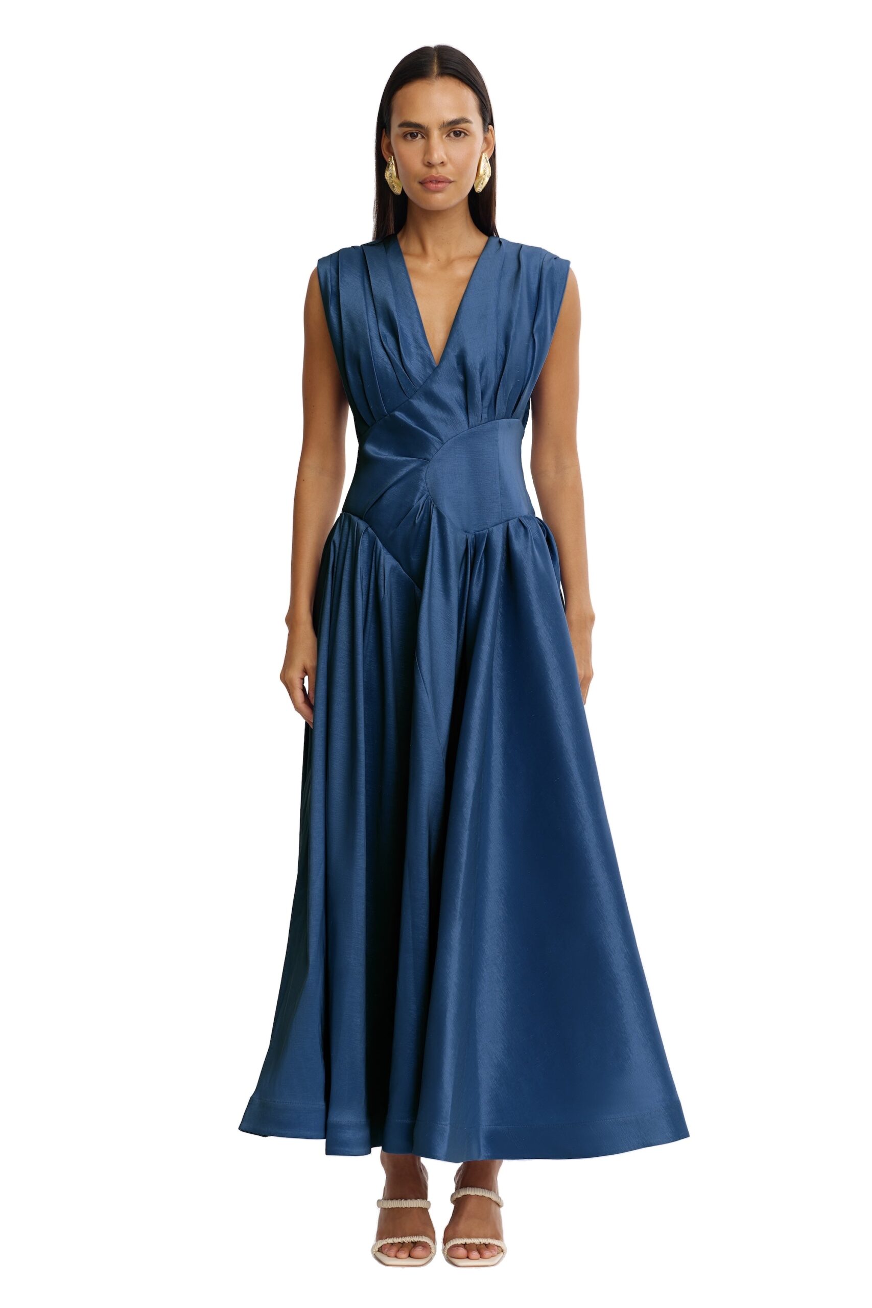 Acler Innoxhill Maxi Dress in Misty Blue, Blue Dresses