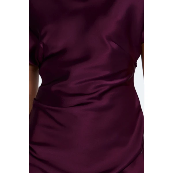 Acler Kadina Mini Dress in Boysenberry, view 4