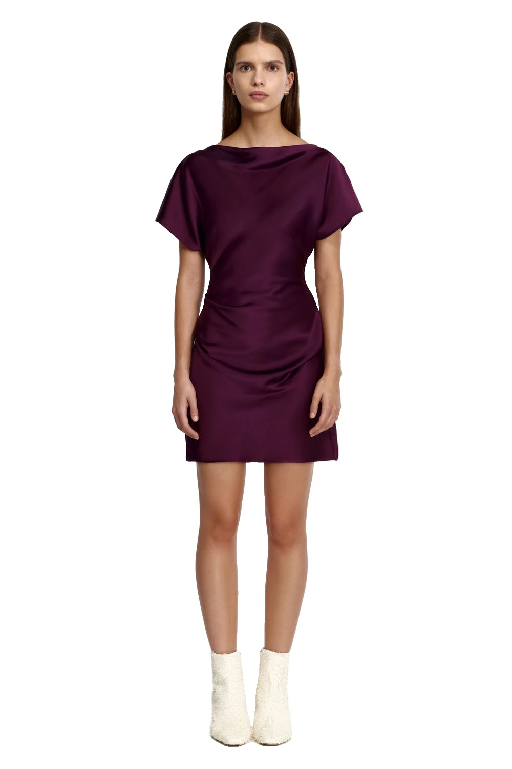 Acler Kadina Mini Dress in Boysenberry, Purple Dresses
