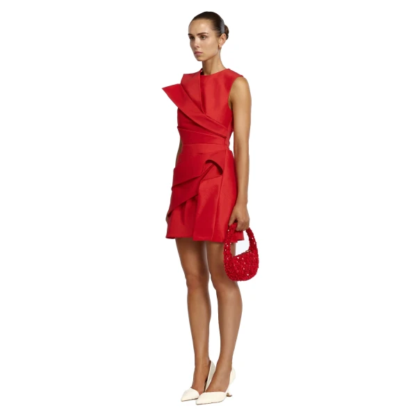 Acler Kenley Mini Dress in Spicy Red, view 2