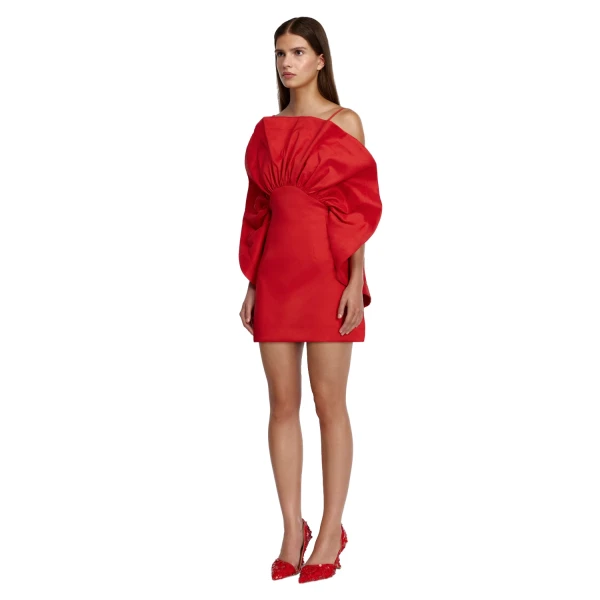 Acler Ketch Mini Dress in Spicy Red, view 2