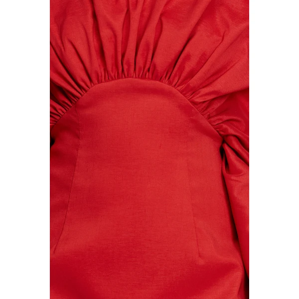 Acler Ketch Mini Dress in Spicy Red, view 4