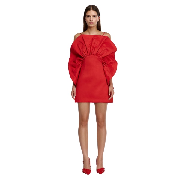 Acler Ketch Mini Dress in Spicy Red