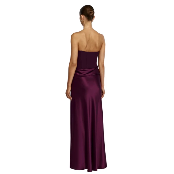 Acler Lamette Maxi Dress in Boysenberry, view 3