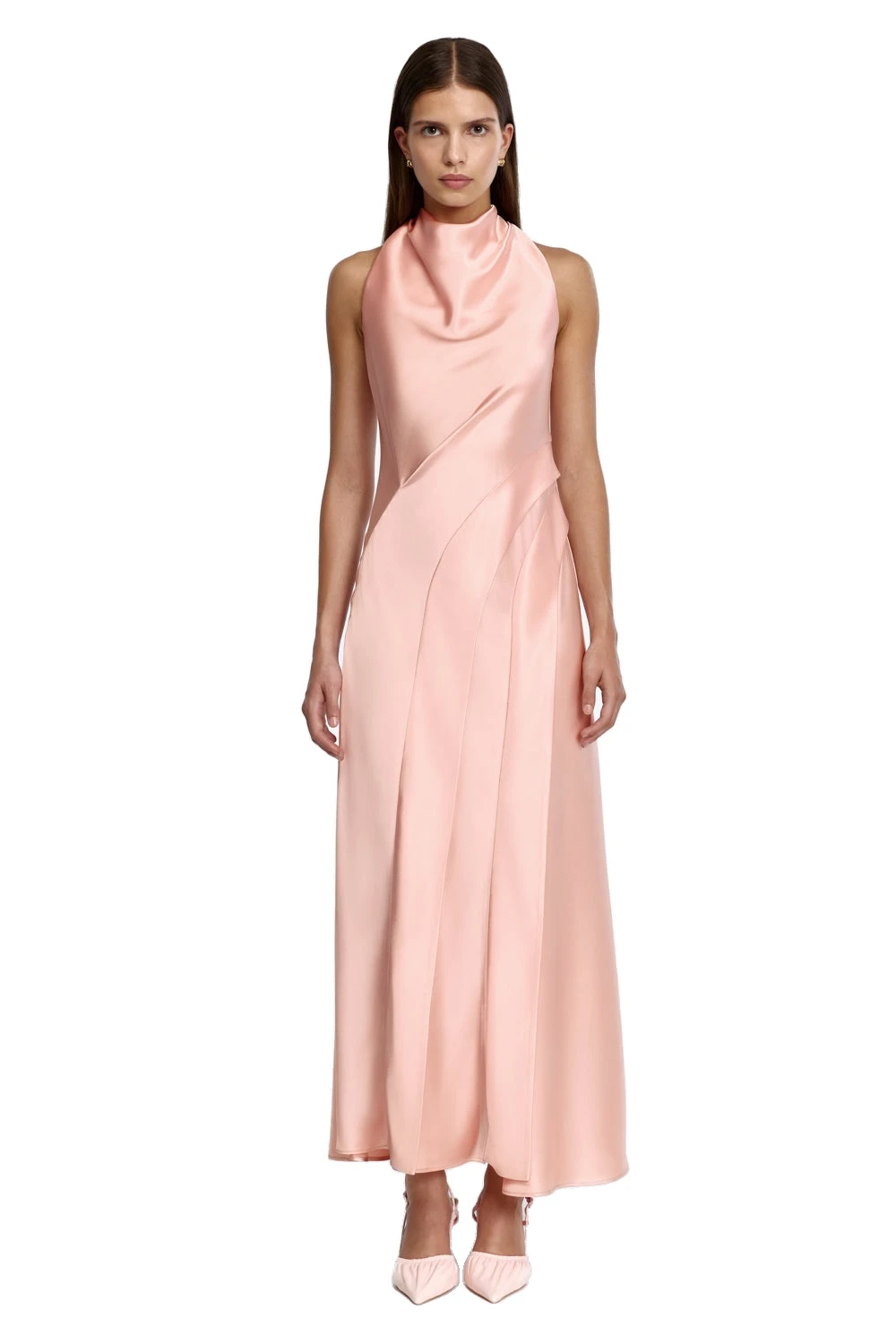Acler Lecha Maxi Dress in Soft Flamingo, Pink Dresses