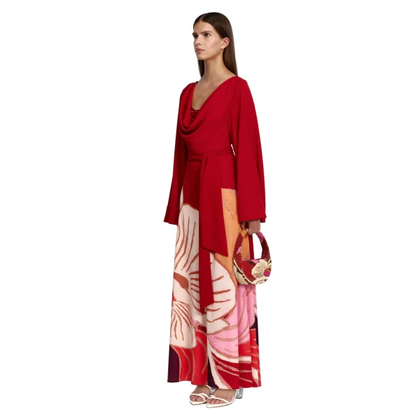 Acler Lindon Maxi Dress in Rouge Eclipse, view 2