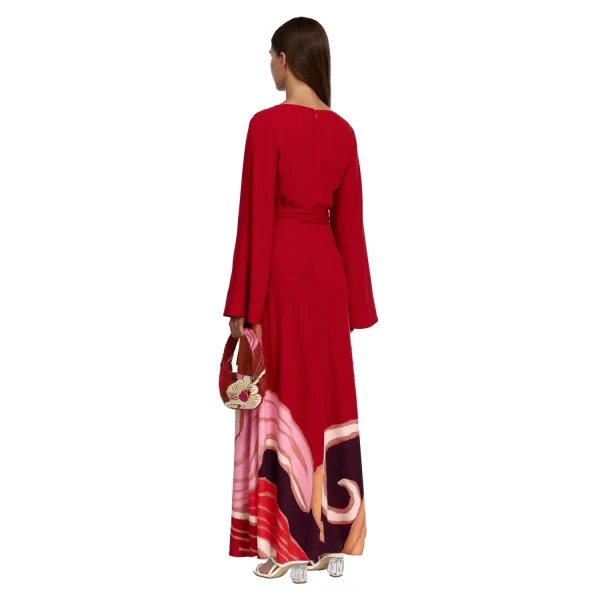 Acler Lindon Maxi Dress in Rouge Eclipse, view 3