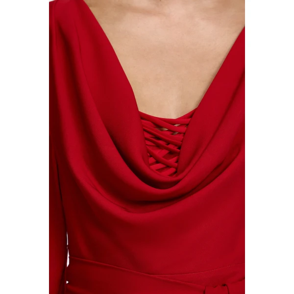 Acler Lindon Maxi Dress in Rouge Eclipse, view 4