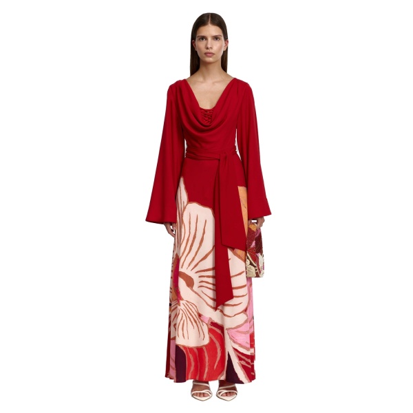 Acler Lindon Maxi Dress in Rouge Eclipse