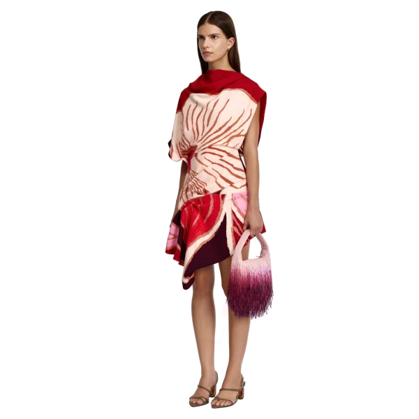 Acler Lindon Mini Dress in Rouge Eclipse, view 2