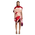 Acler Lindon Mini Dress in Rouge Eclipse