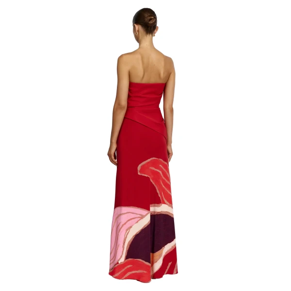 Acler Lingle Maxi Dress in Rouge Eclipse, view 3