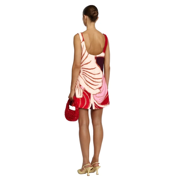 Acler Llewellyn Mini Dress in Rouge Eclipse, view 3