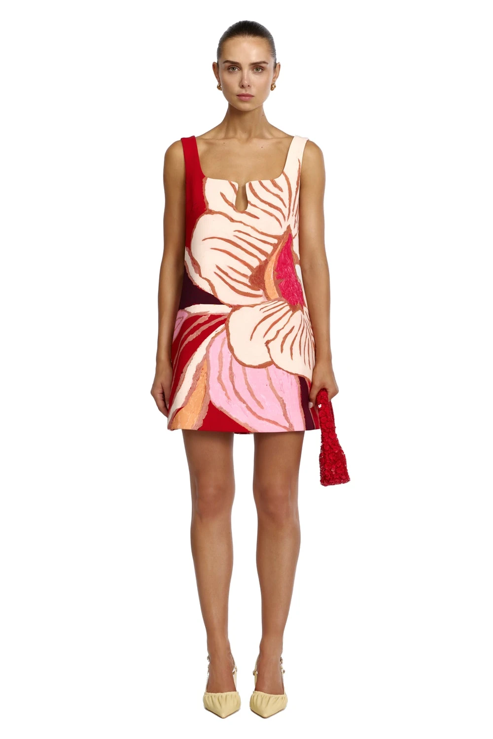 Acler Llewellyn Mini Dress in Rouge Eclipse, Multicolour Dresses