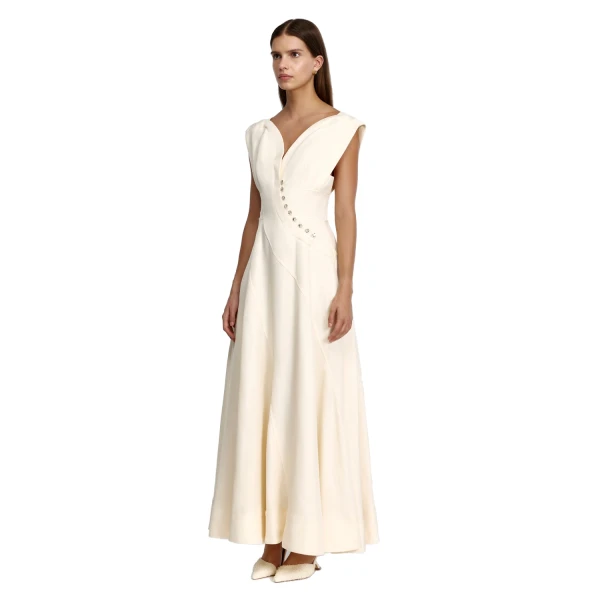 Acler Marney Maxi Dress in Buttercream, view 2