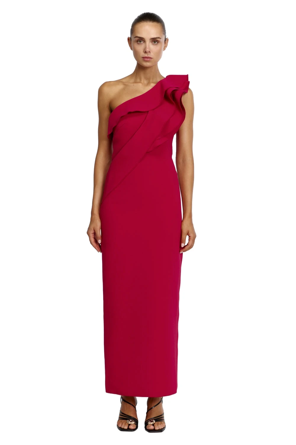 Acler Matlock Maxi Dress in Berry, Pink Dresses
