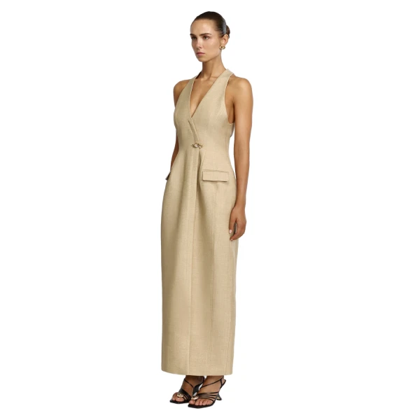 Acler Mcalroy Maxi Dress in Paper Bark, view 2