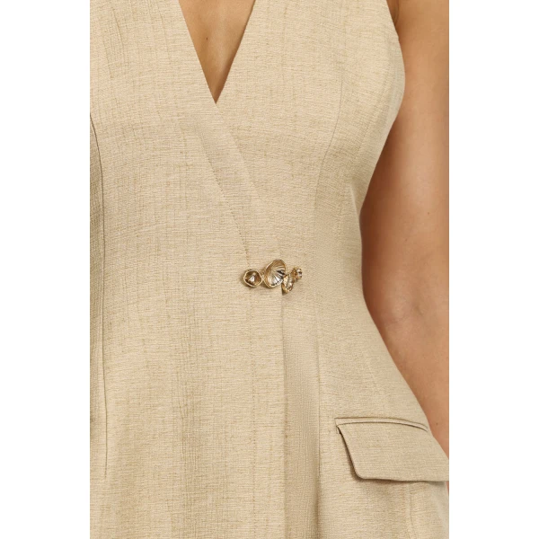 Acler Mcalroy Maxi Dress in Paper Bark, view 4
