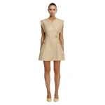 Acler Mcalroy Mini Dress in Paper Bark