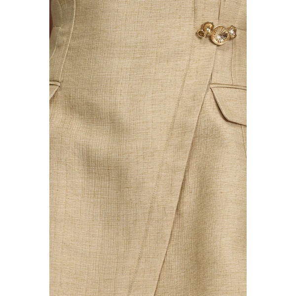 Acler Mcalroy Mini Dress in Paper Bark, view 4