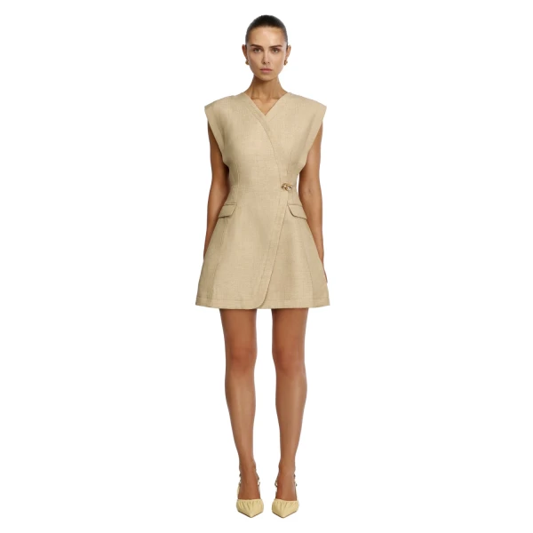 Mcalroy Mini Dress in Paper Bark