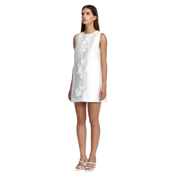 Acler Medora Mini Dress in Ivory, view 2